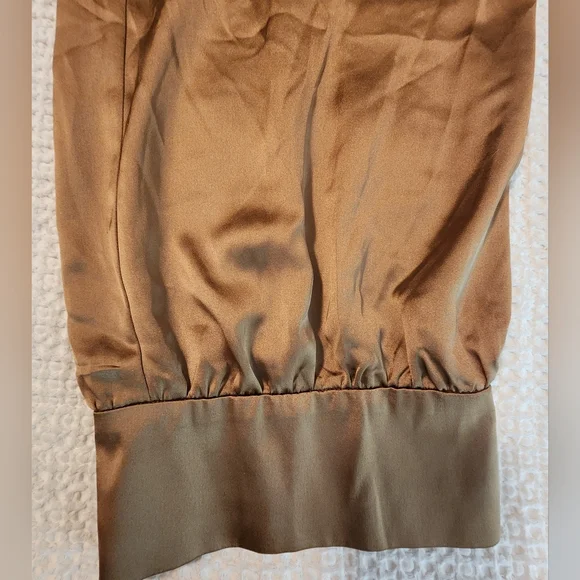 Ryegrass Women's Brown Satin Elastic Waist Joggers Athleisure Cuffed Hem NEW XXL - Picture 2 of 10